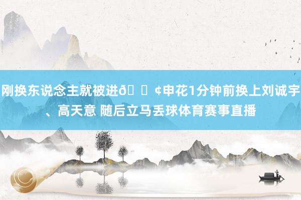 刚换东说念主就被进😢申花1分钟前换上刘诚宇、高天意 随后立马丢球体育赛事直播