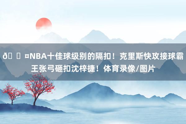 😤NBA十佳球级别的隔扣！克里斯快攻接球霸王张弓砸扣沈梓捷！体育录像/图片