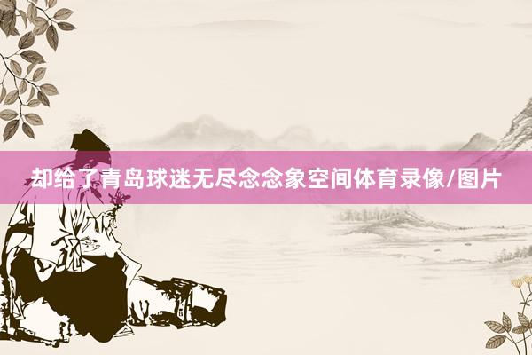 却给了青岛球迷无尽念念象空间体育录像/图片