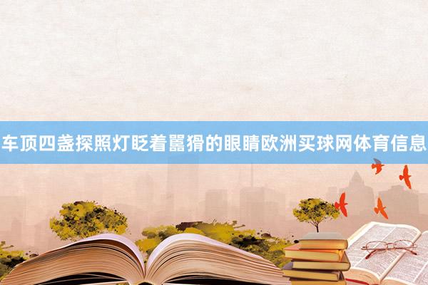 车顶四盏探照灯眨着嚚猾的眼睛欧洲买球网体育信息