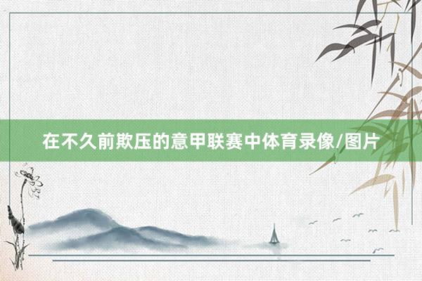 在不久前欺压的意甲联赛中体育录像/图片