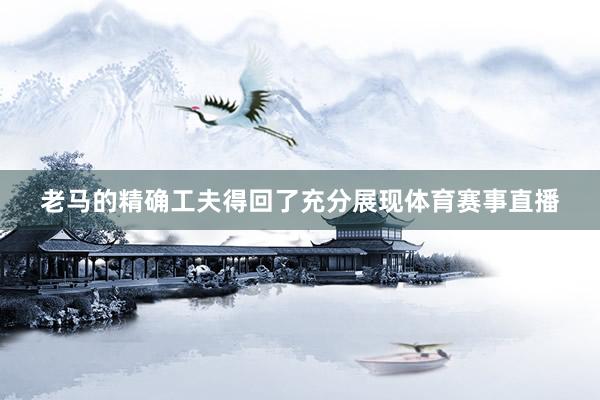 老马的精确工夫得回了充分展现体育赛事直播