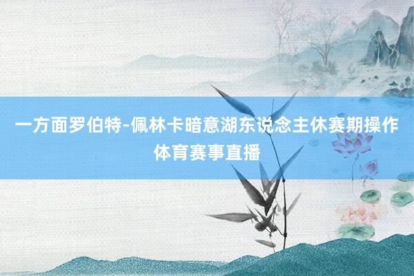 一方面罗伯特-佩林卡暗意湖东说念主休赛期操作体育赛事直播