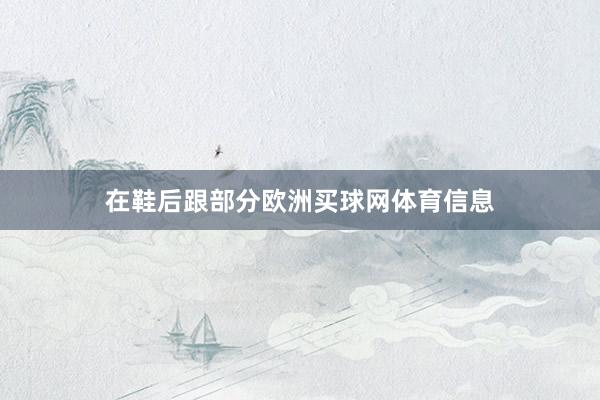 在鞋后跟部分欧洲买球网体育信息