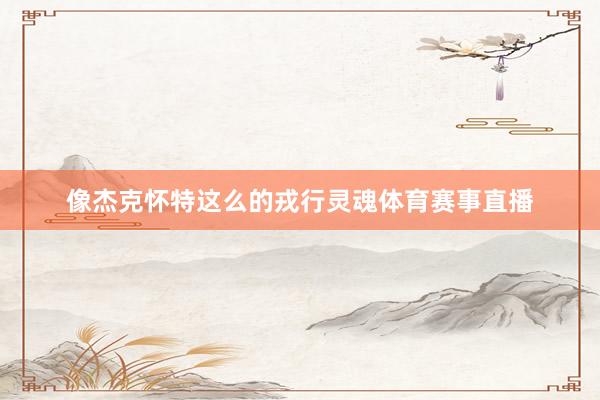 像杰克怀特这么的戎行灵魂体育赛事直播