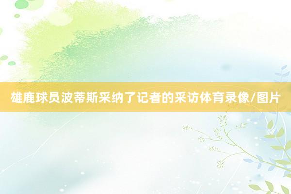 雄鹿球员波蒂斯采纳了记者的采访体育录像/图片