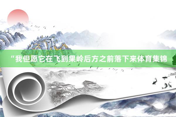 “我但愿它在飞到果岭后方之前落下来体育集锦