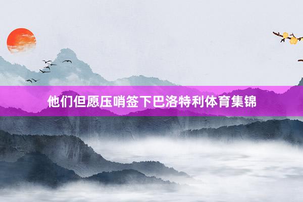 他们但愿压哨签下巴洛特利体育集锦
