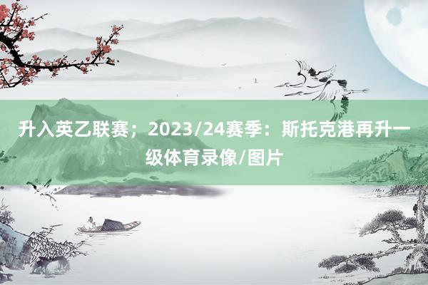 升入英乙联赛；2023/24赛季：斯托克港再升一级体育录像/图片
