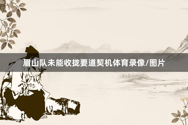 眉山队未能收拢要道契机体育录像/图片