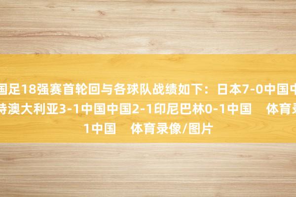 国足18强赛首轮回与各球队战绩如下:日本7-0中国中国1-2沙特澳大利亚3-1中国中国2-1印尼巴林0-1中国 体育录像/图片